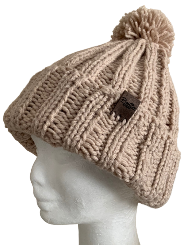 Light Fawn Deluxe Ribbed Beanie - Image 2