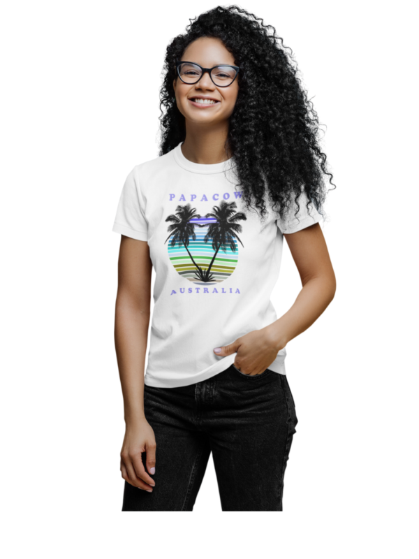 Women's Graphic T-Shirt - SHADY PALMS - Image 3