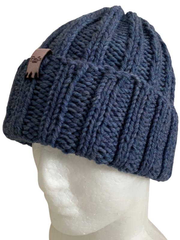 Double Deluxe Blue Melange Beanie