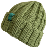 Double Deluxe Celadon Beanie