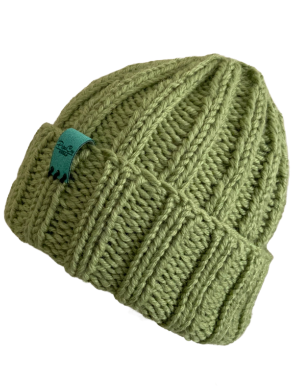 Double Deluxe Celadon Beanie