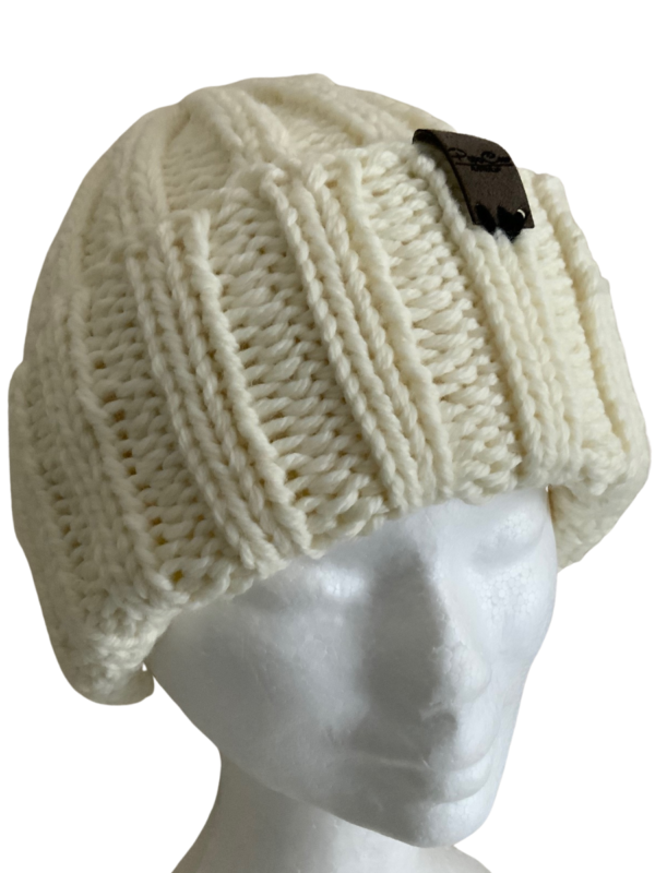 Double Deluxe Cream Beanie