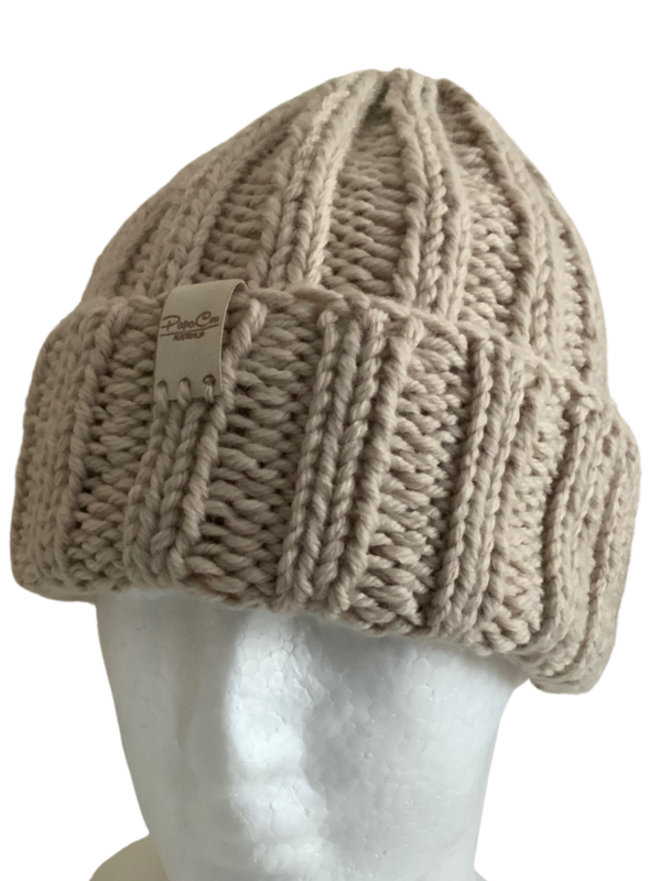Double Deluxe Ecru Beanie - Image 2