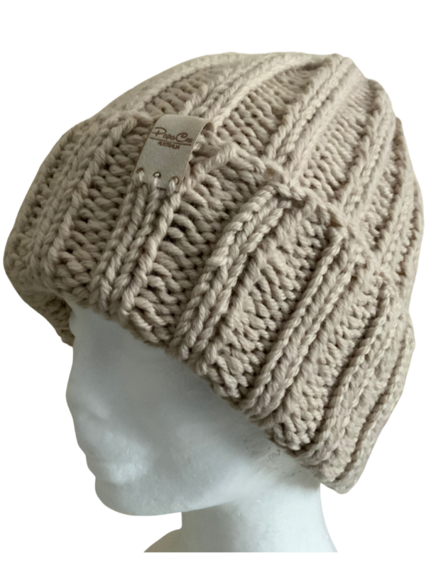 Double Deluxe Ecru Beanie
